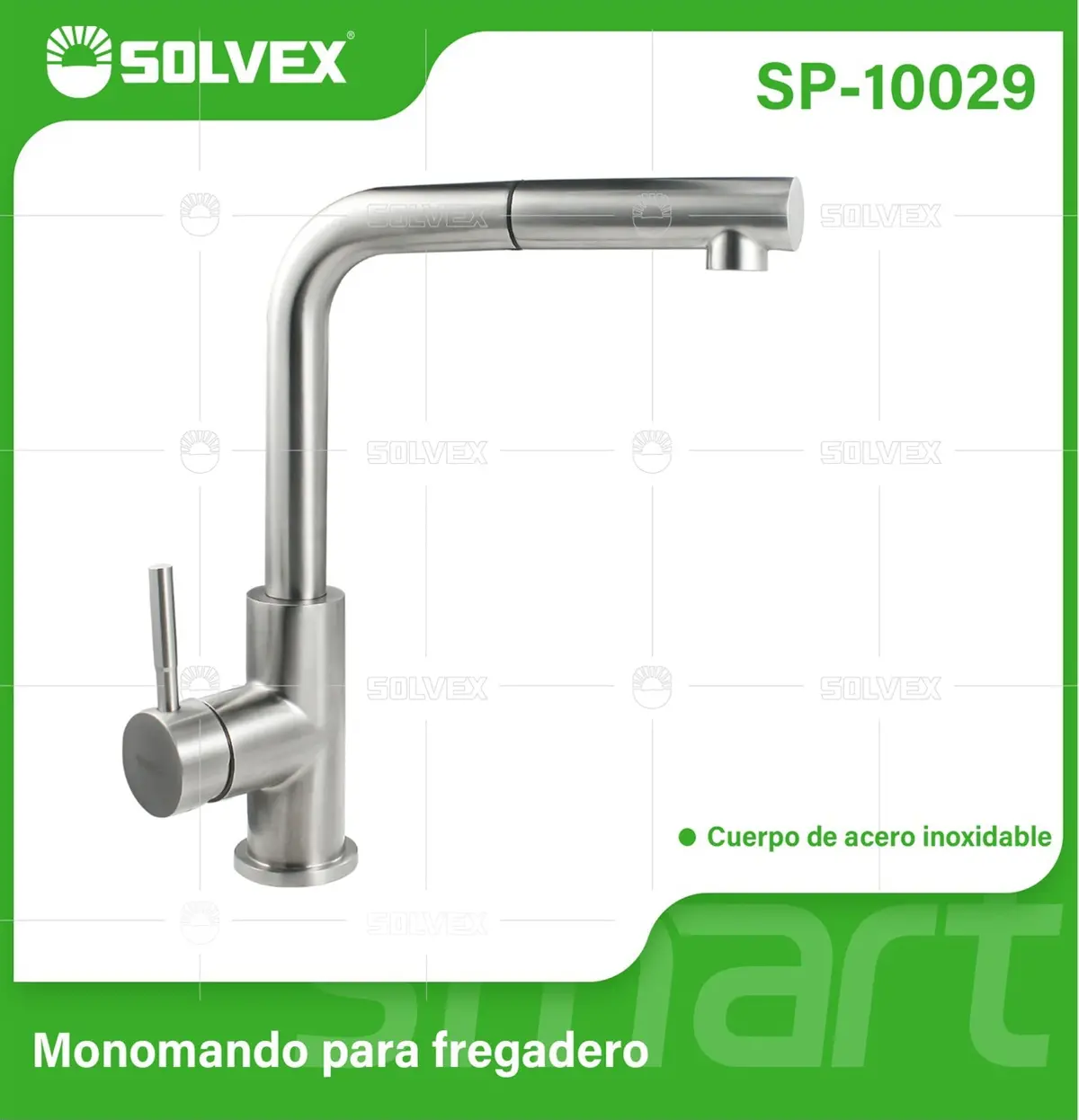 Grifo De Fregador De Acabado Satinado Cepillado. Pluma Llave Mezcladora Para Cocina Con Manguera Extensible De 1.5 M. 1