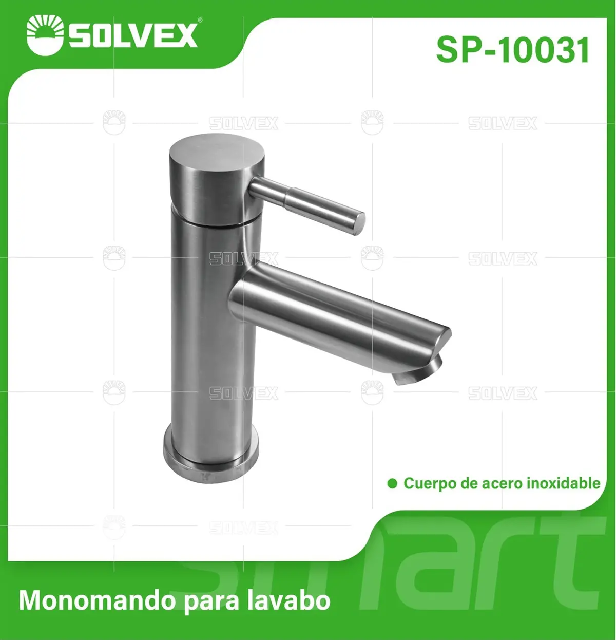Llave De Lavamanos Individual. Acabado Satinado. Grifo Para Lavabo. Pluma Agua Fría Y Caliente. Acero Inoxidable. 1