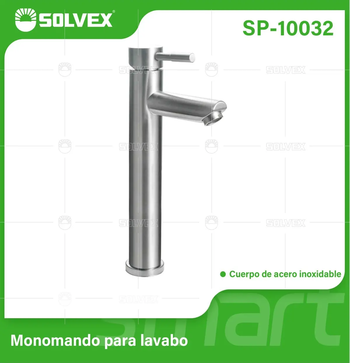 Llave De Lavamanos Individual Alta. Acabado Satinado. Grifo Para Lavabo. Pluma Agua Fría Y Caliente. Acero Inoxidable. 1