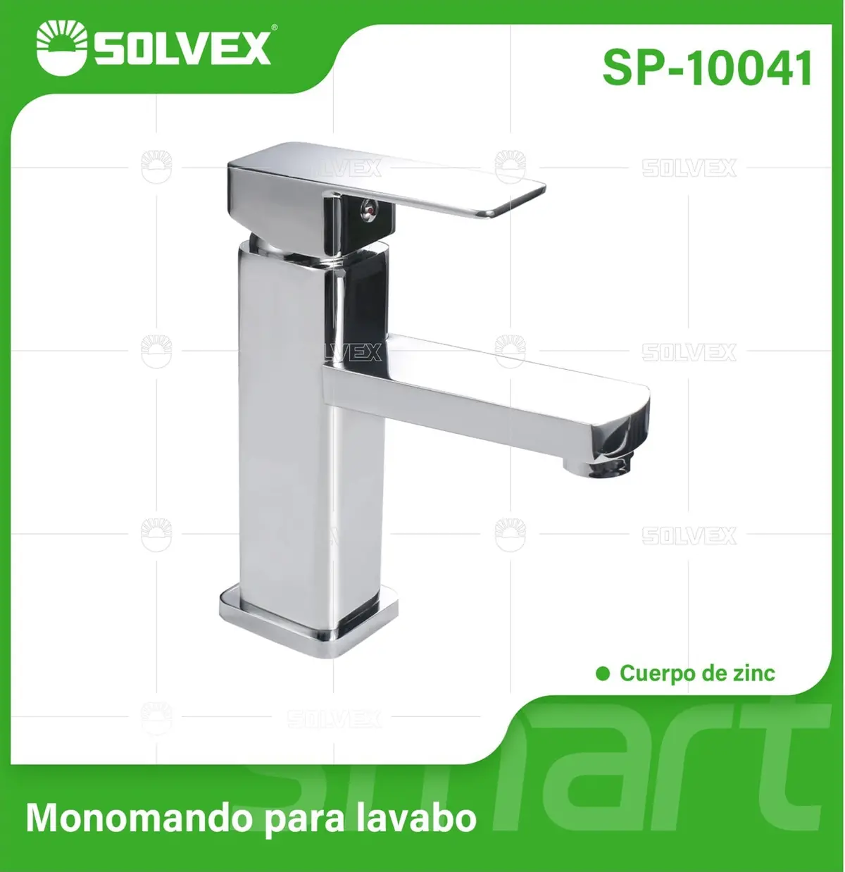 Llave De Lavamanos Individual. Grifo Para Lavabo De Zinc. Pluma Agua Fría Y Caliente. Diseño Cuadrado Moderno. 1