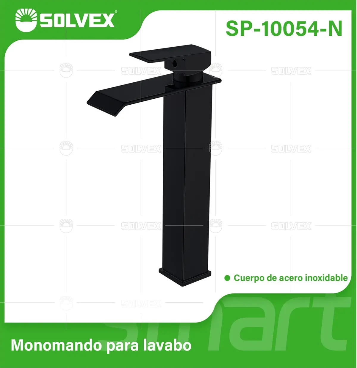 Llave De Lavamanos Individual Alta. Color Negro. Grifo Para Lavabo. Pluma Agua Fría Y Caliente. 1