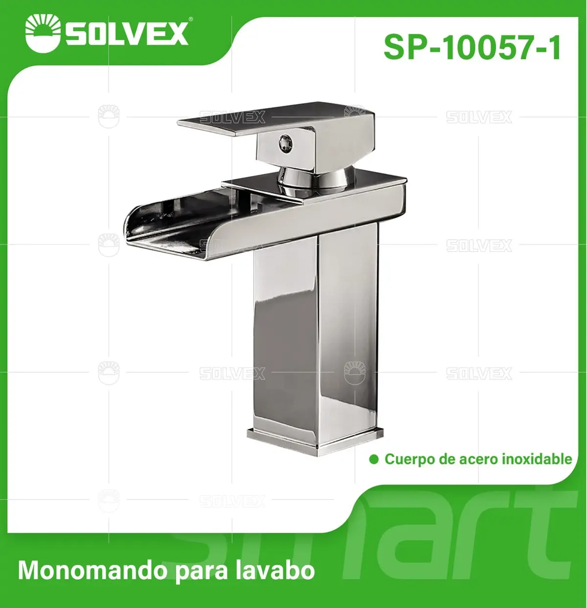 Llave De Lavamanos Individual. Acabado Satinado. Grifo Para Lavabo. Pluma Agua Fría Y Caliente Tipo Cascada. 1