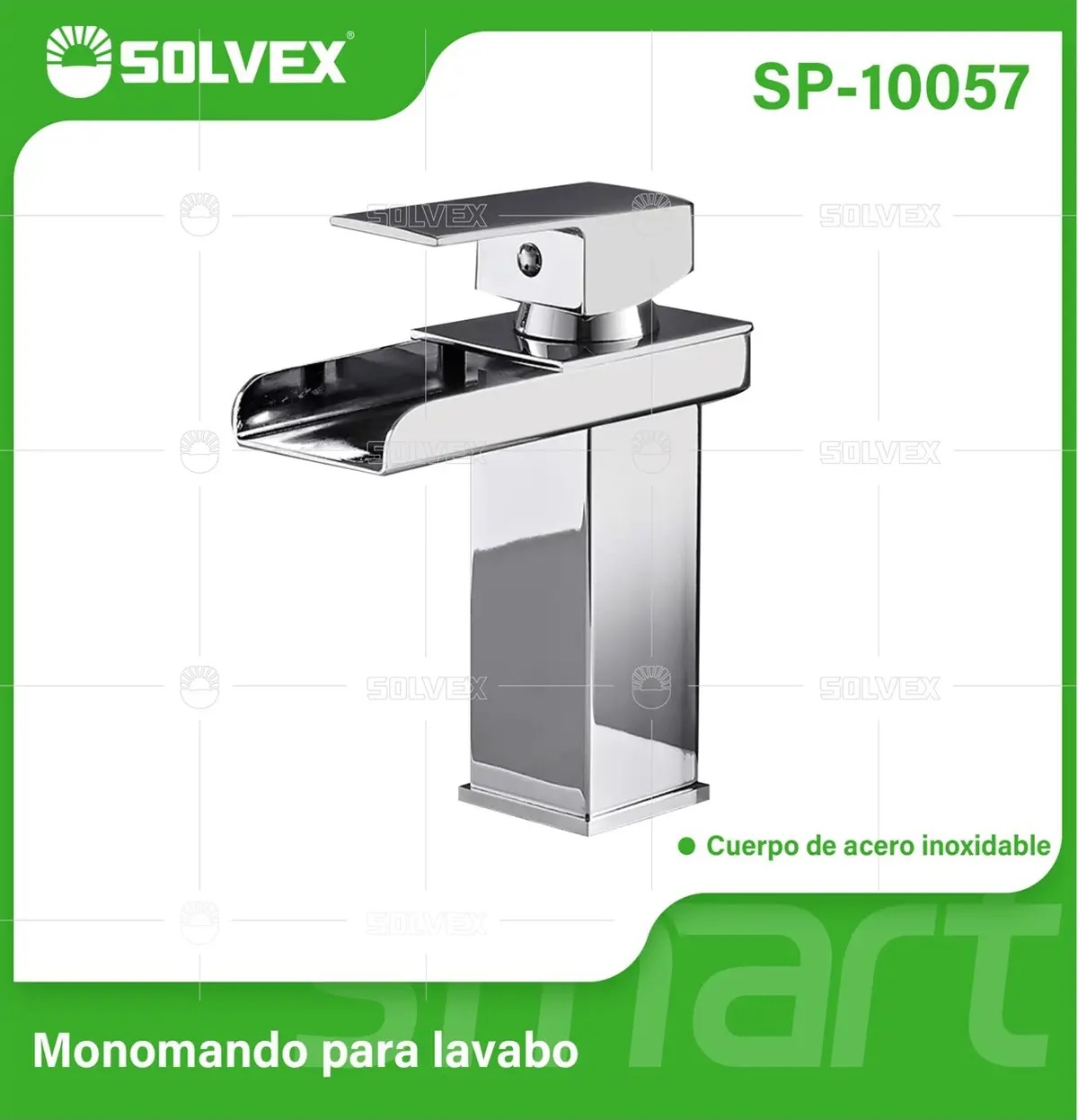 Llave De Lavamanos Individual. Color Cromado Brillante. Grifo Para Lavabo. Pluma Agua Fría Y Caliente Tipo Cascada. 1