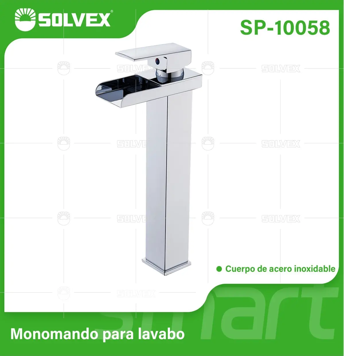 Llave De Lavamanos Individual Alta. Color Cromado Brillante. Grifo Para Lavabo. Pluma Agua Fría Y Caliente. 1
