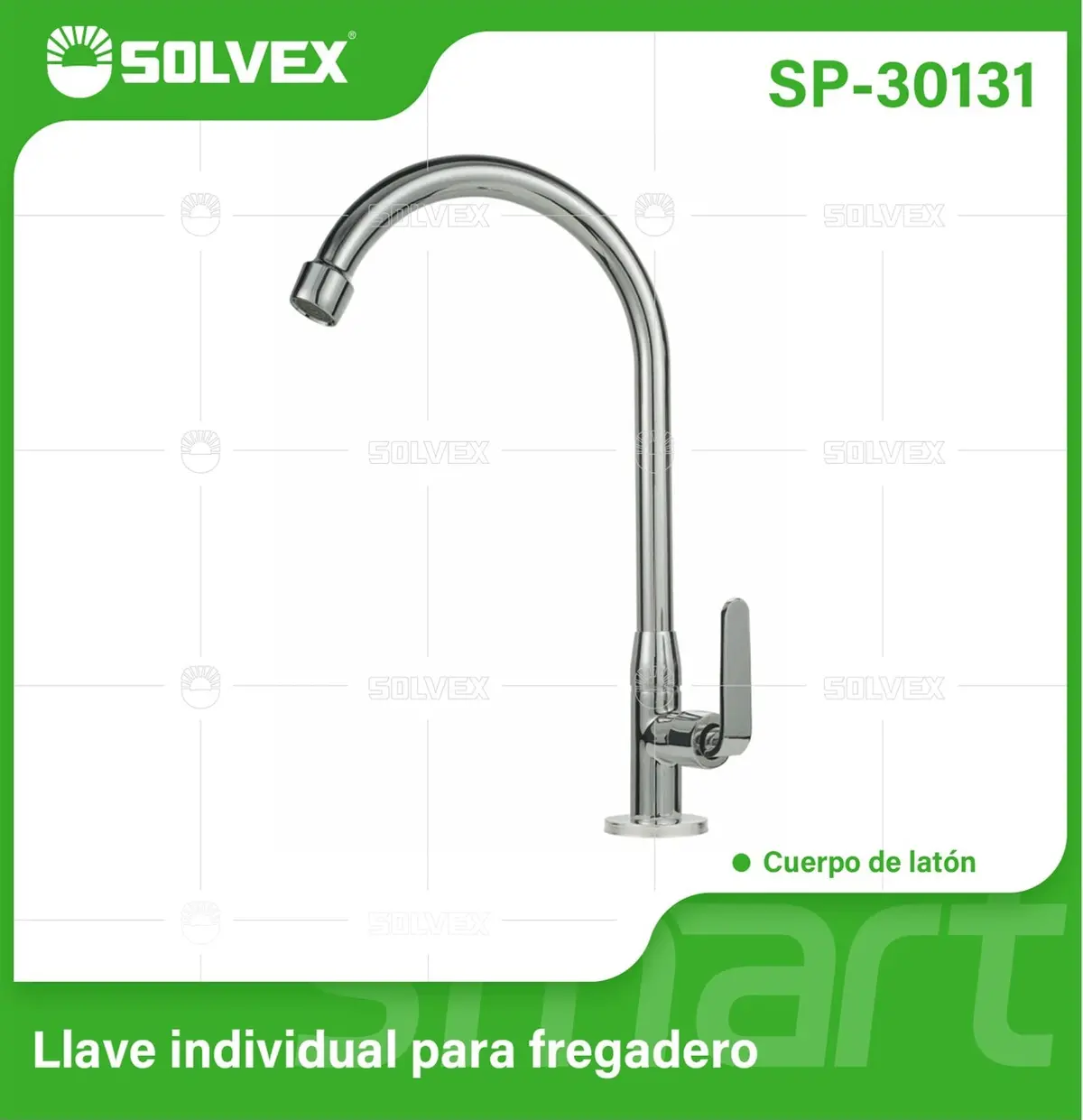 Llave Individual Para Fregador De Latón Cromado. Pluma Grifo De Cocina Alto Con Tubo De Acero Inoxidable Y Válvula De Agua. 1