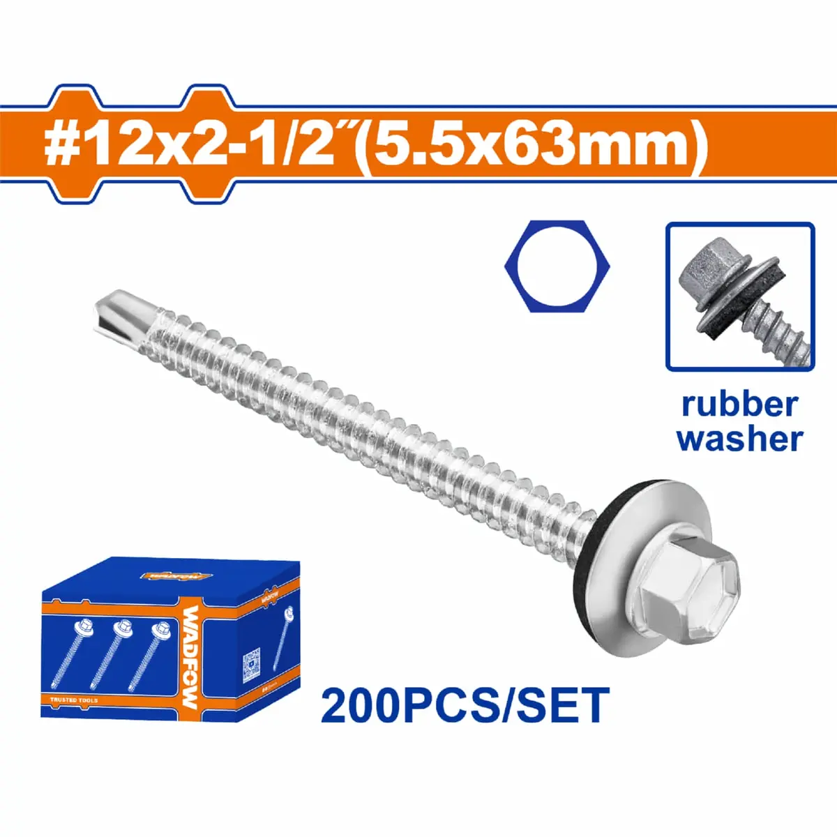 Tornillos Punta Broca Con Arandela Para Techo Hexagonal Autoperforante 7