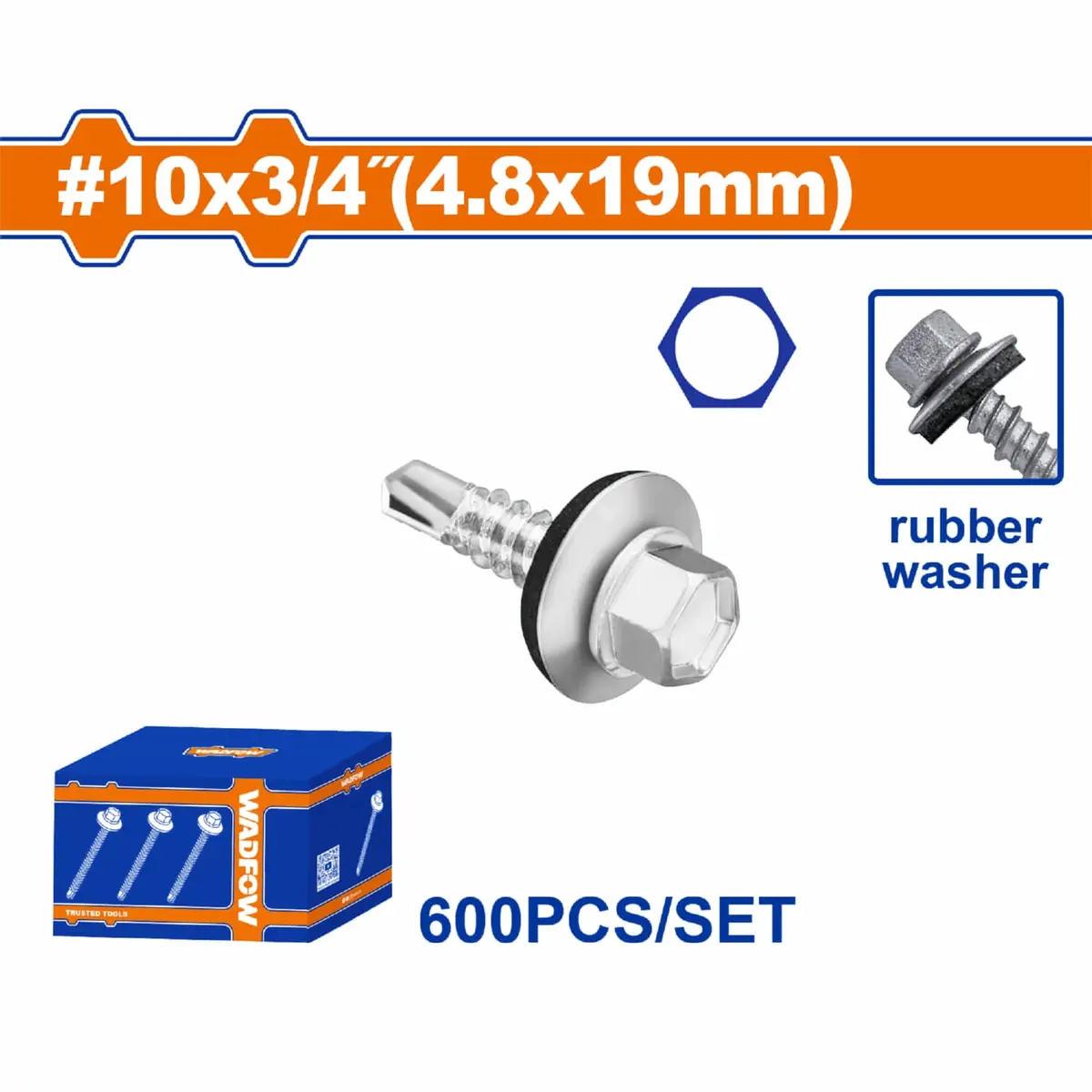 Tornillos Punta Broca Con Arandela Para Techo Hexagonal Autoperforante 2
