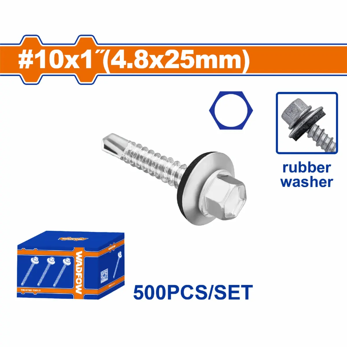 Tornillos Punta Broca Con Arandela Para Techo Hexagonal Autoperforante 3