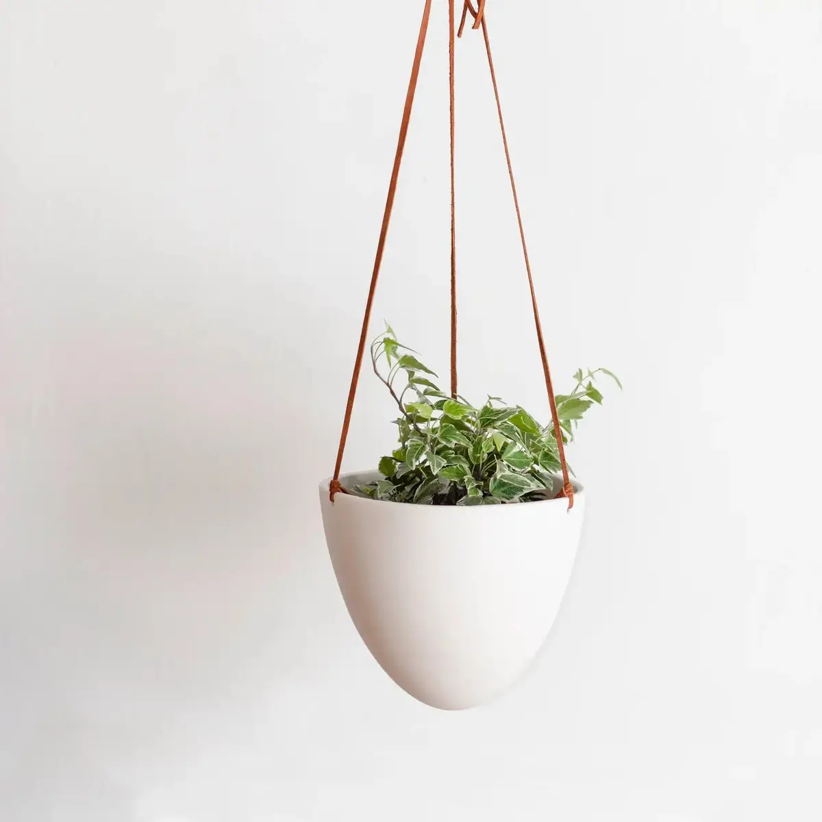 Large Bullet Hanging Planter - White 1