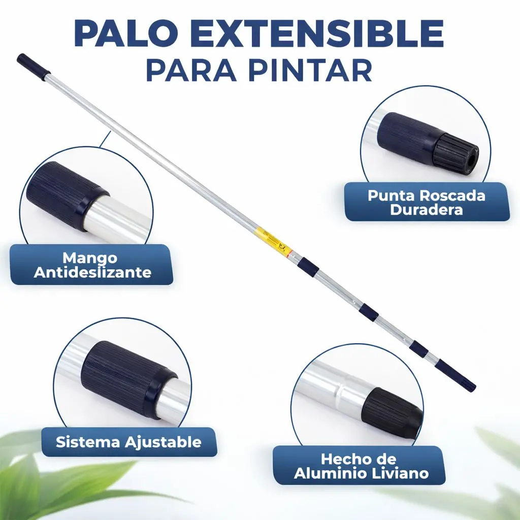 Palo Extensión Extensor Telescópico Para Pintar De Aluminio De 6M Liviano Y Extensible. Para Pintura 1