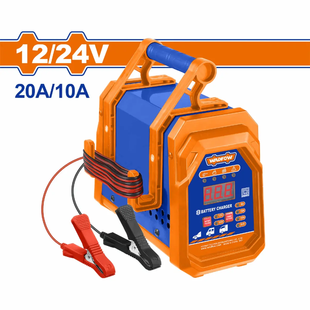 Cargador De Batería Para Carro 12/24V 110V 60Hz 20A/10A Pantalla Lcd 7 Etapas Sobrecarga 300Ah Arrancador 1