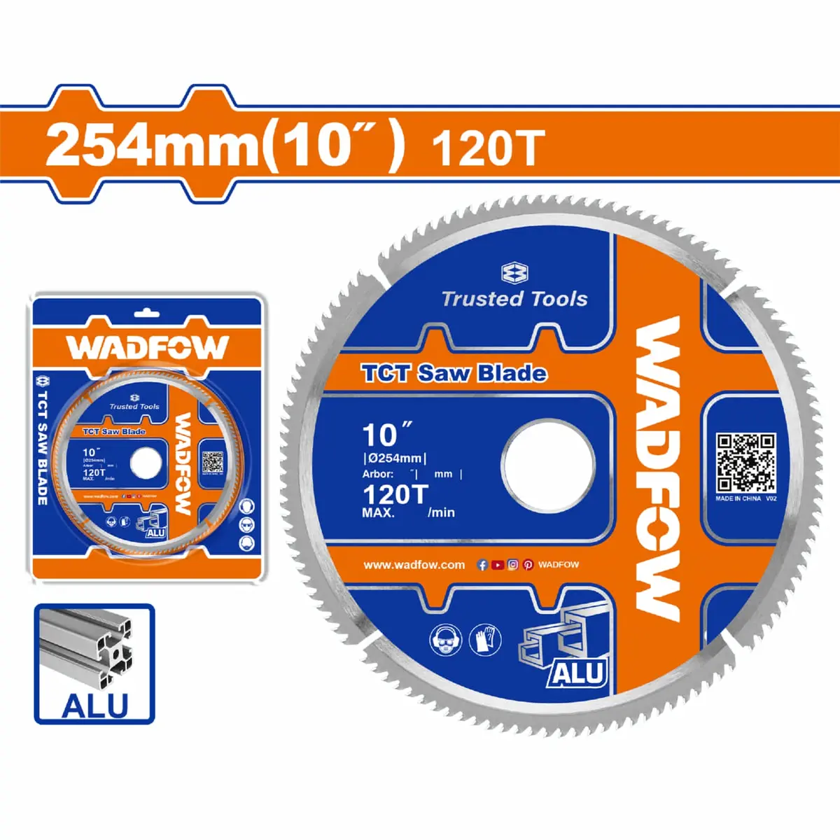 Disco De Corte Sierra Tct 10" 120T Anillos 16Mm Y 25.4Mm Corte De Aluminio. 1