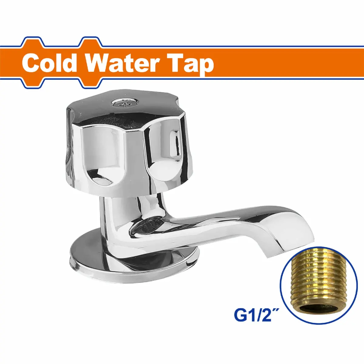 Llave De Grifo De Agua Fría Para Lavamanos En Baño G1/2" Latón Y Plástico. Llave De Lavabo. Set 1