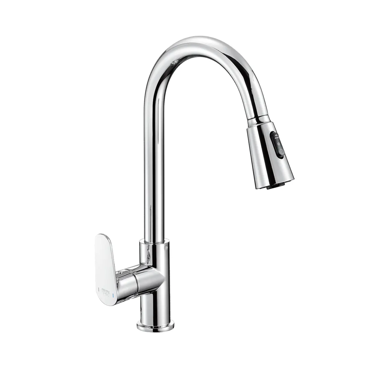 Grifo De Fregador Cromado Con Manguera Extensible. Pluma Llave Para Fregador De Cocina Con 3 Tipos De Chorro. Cuello Cisne. Garantía De Por Vida. 2