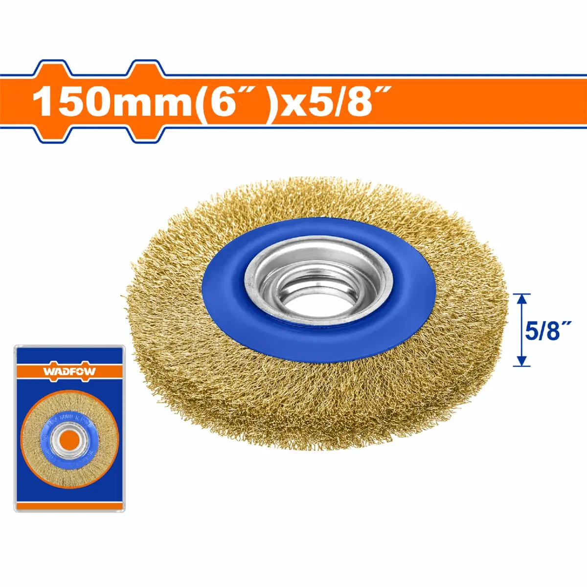 Rueda De Alambre Circular 6”X 5/8" Eje: 7/8" 6000 R/Min Ideal Para Desbaste Y Afilado De Bordes. 1