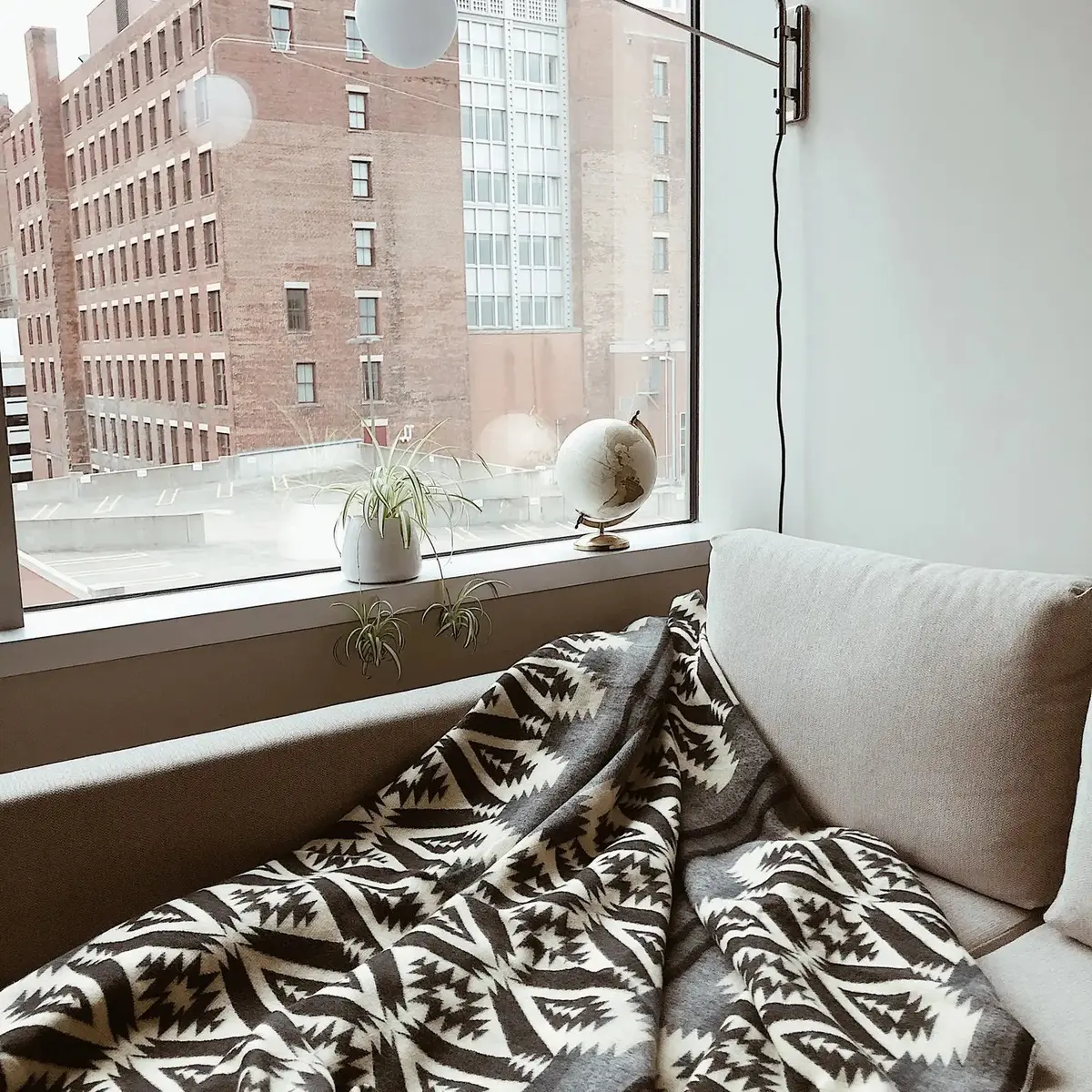 Quichua Blanket In Greyscale 1