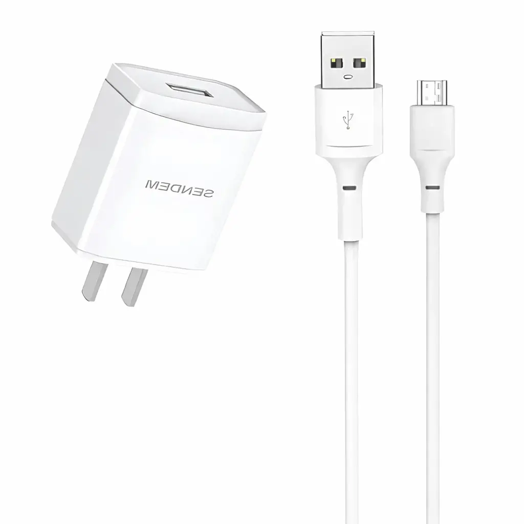 Cargador Rápido 66W Con Cable Puerto Micro Usb. (1 Metro) Adaptador De Pared. 1