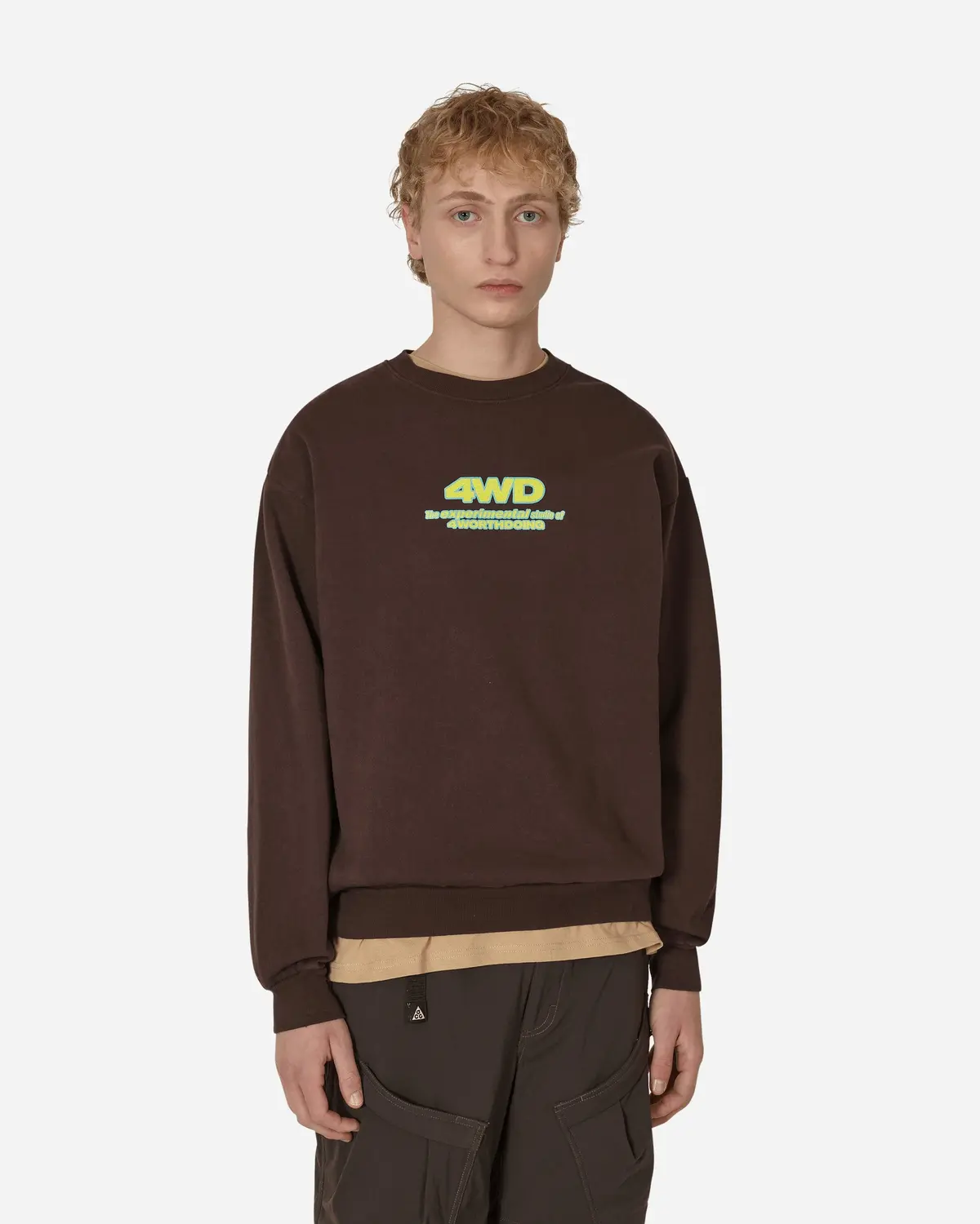 Experimental Studio Crewneck Sweatshirt Brown 1