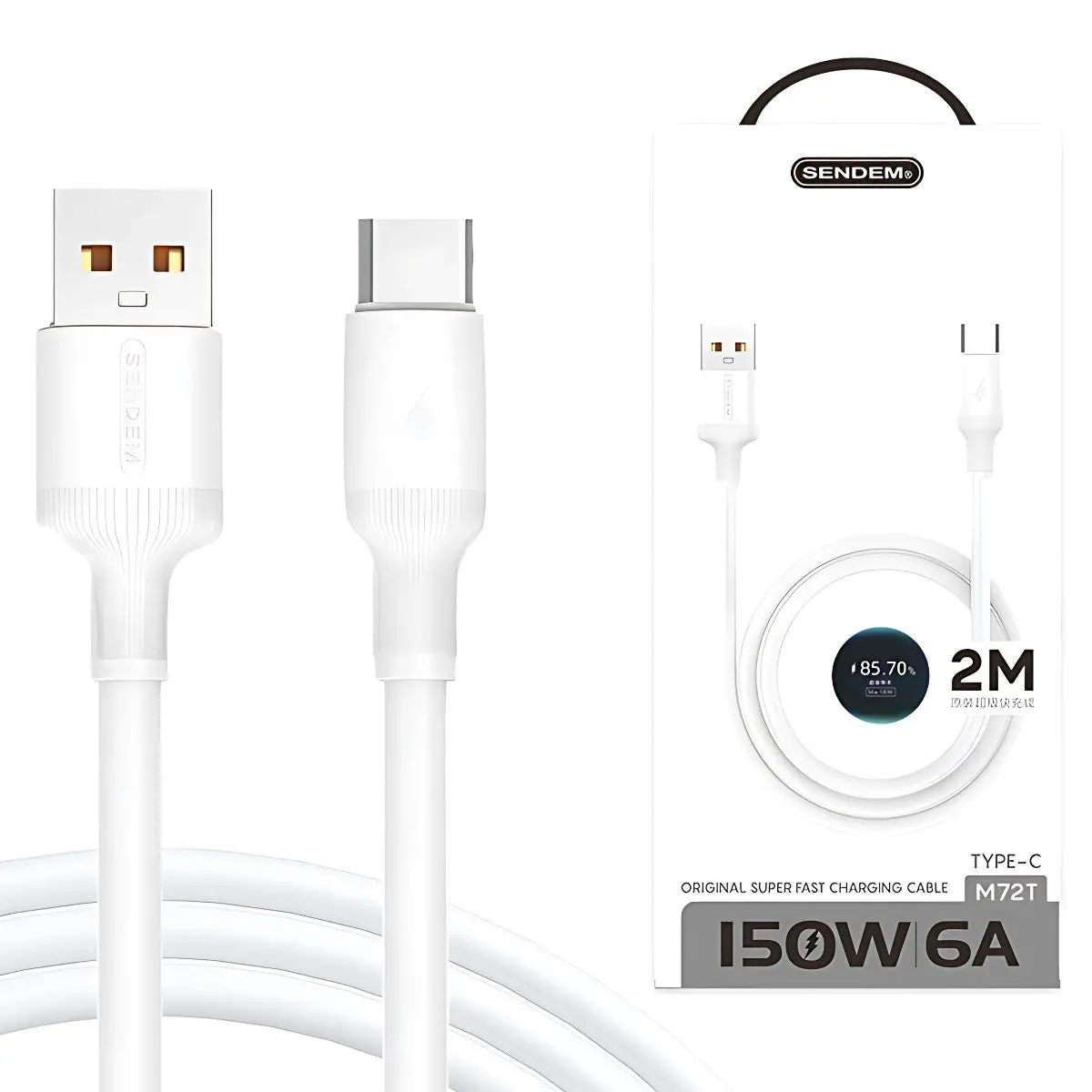 Cable Usb A Tipo-C De 2 Metros Con Carga Rápida Y Transferencia De Datos. 1
