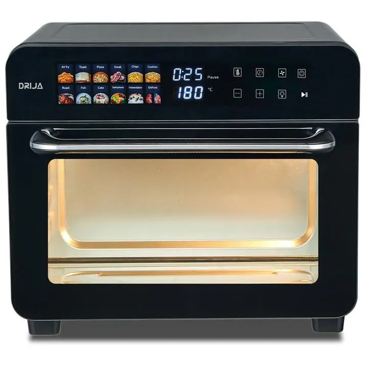 Horno Eléctrico Y Freidora De Aire De 25 Litros Con 12 Funciones. Color Negro, Modelo Bruschetta Drija 1