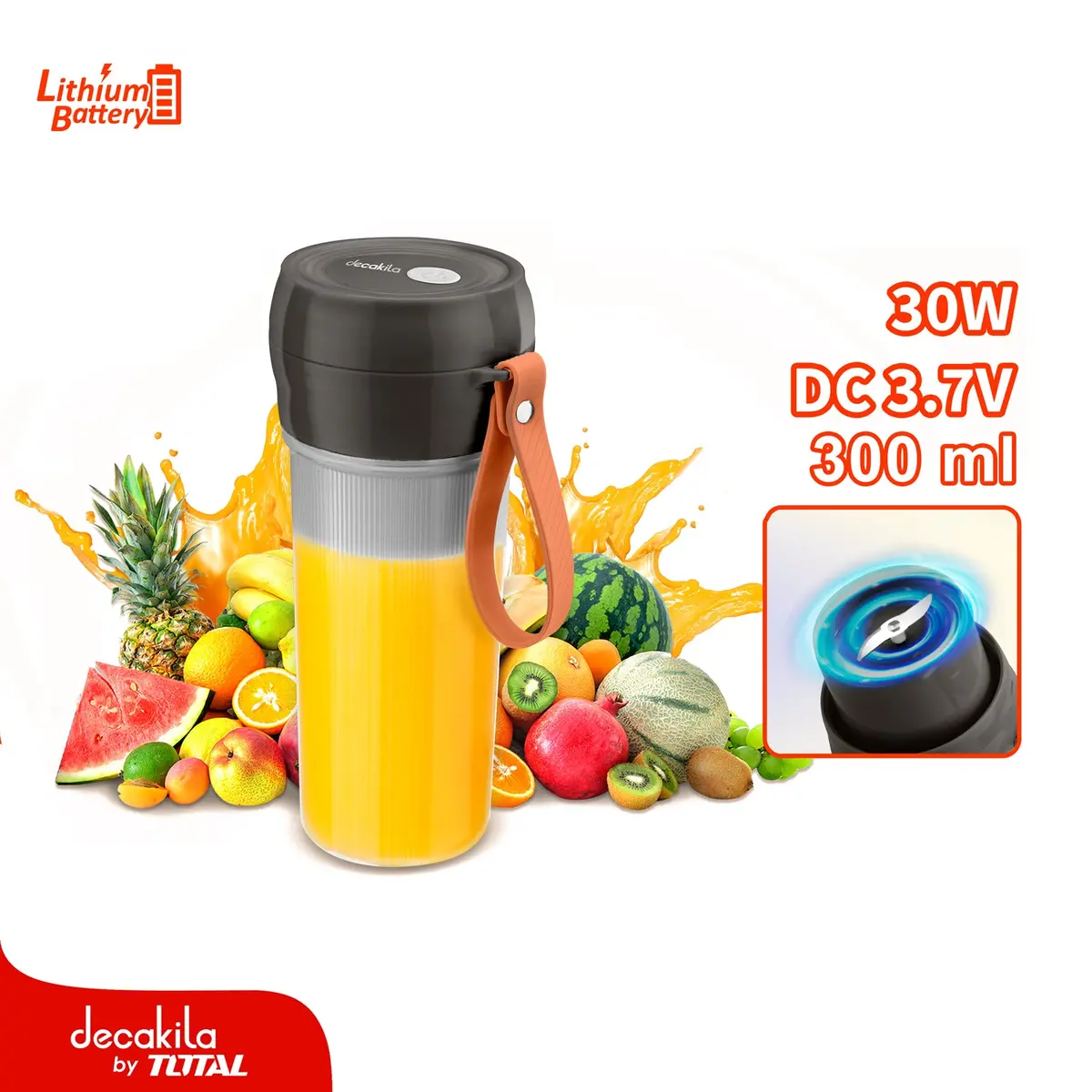 Licuadora Portátil 300 Ml,  Batería Recargable 30W 1