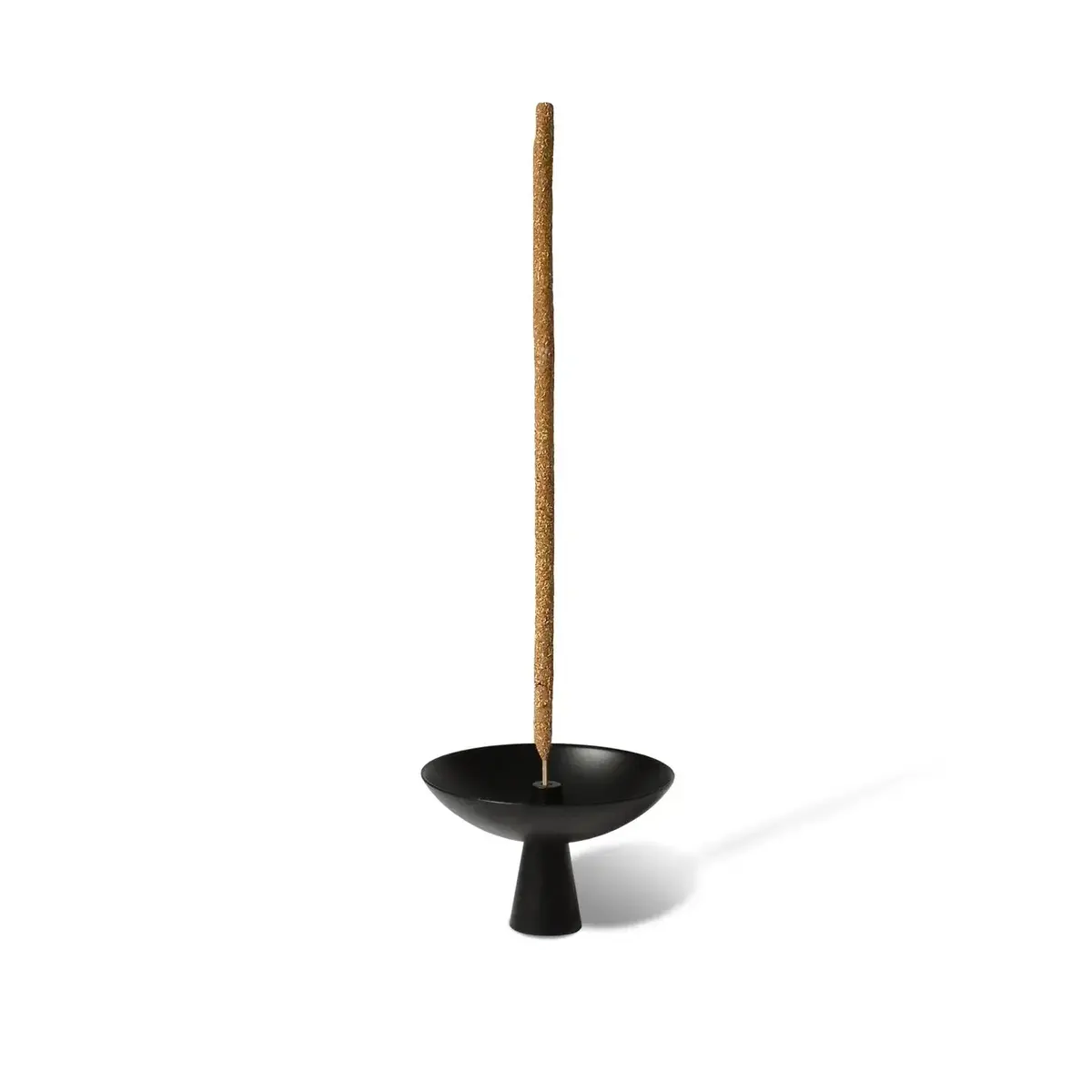 Black Brass Incense Holder With Ash Catcher 1