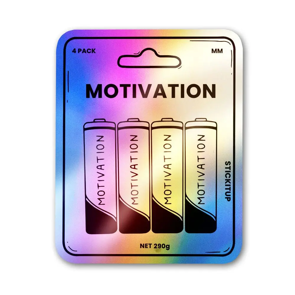 4X Motivation Holographic Stickers 1