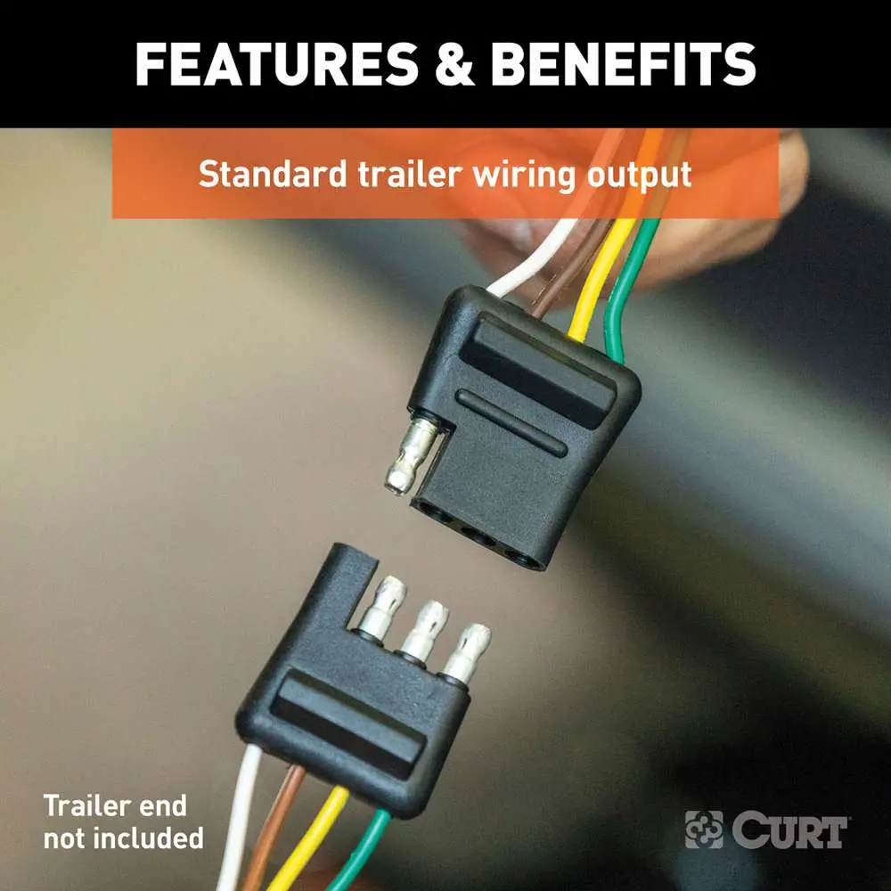 Curt 56462 Custom Wiring Harness 4-Way Flat Output Select Ford Bronco 2