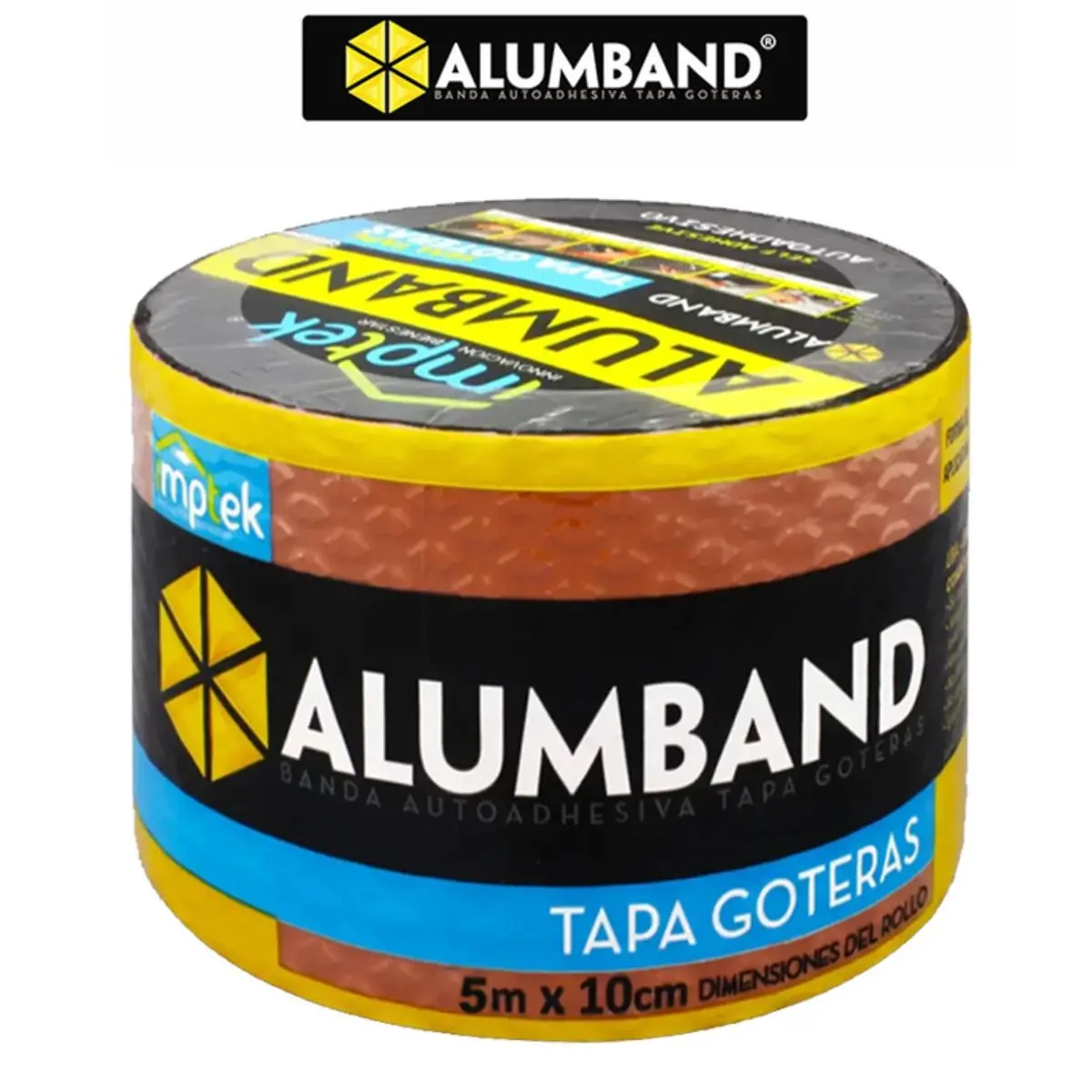 Alumband Autoadhesivo 2Mm "Tapa Goteras"  5M X10cm Ocre 1