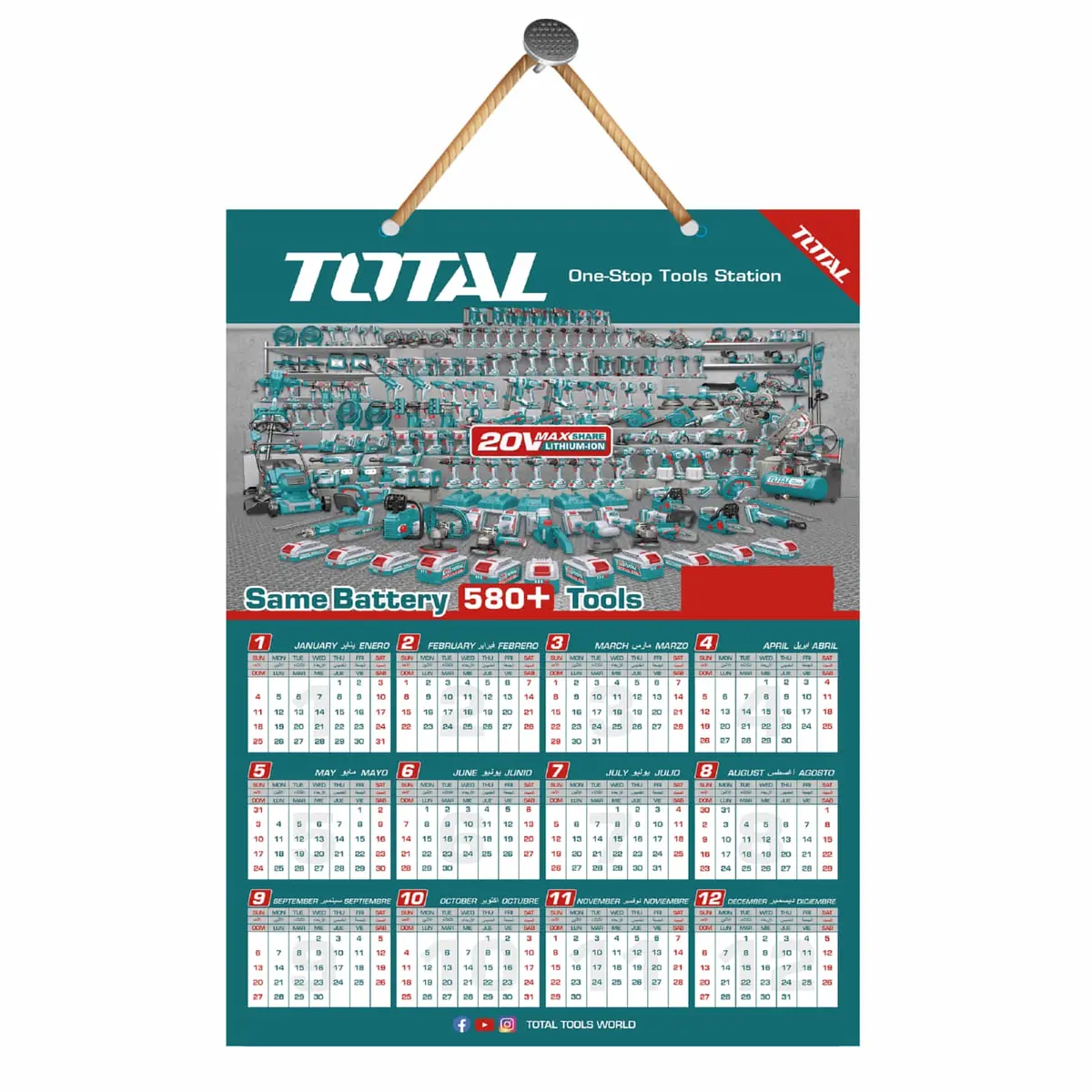 Calendario Promocional Año 2026 Tamaño: 570X400mm Material Papel Cartulina 350G 1