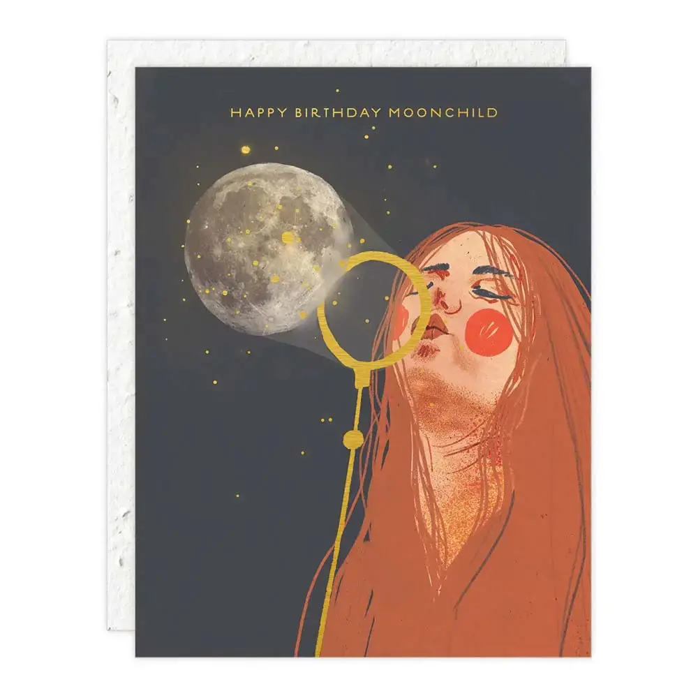 Moon Child Birthday Card 1