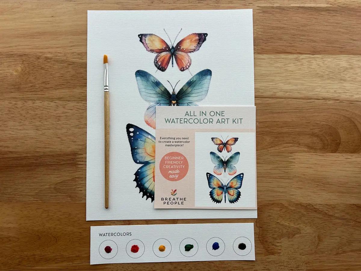 Butterflies All-In-One Beginner Watercolor Kit 1