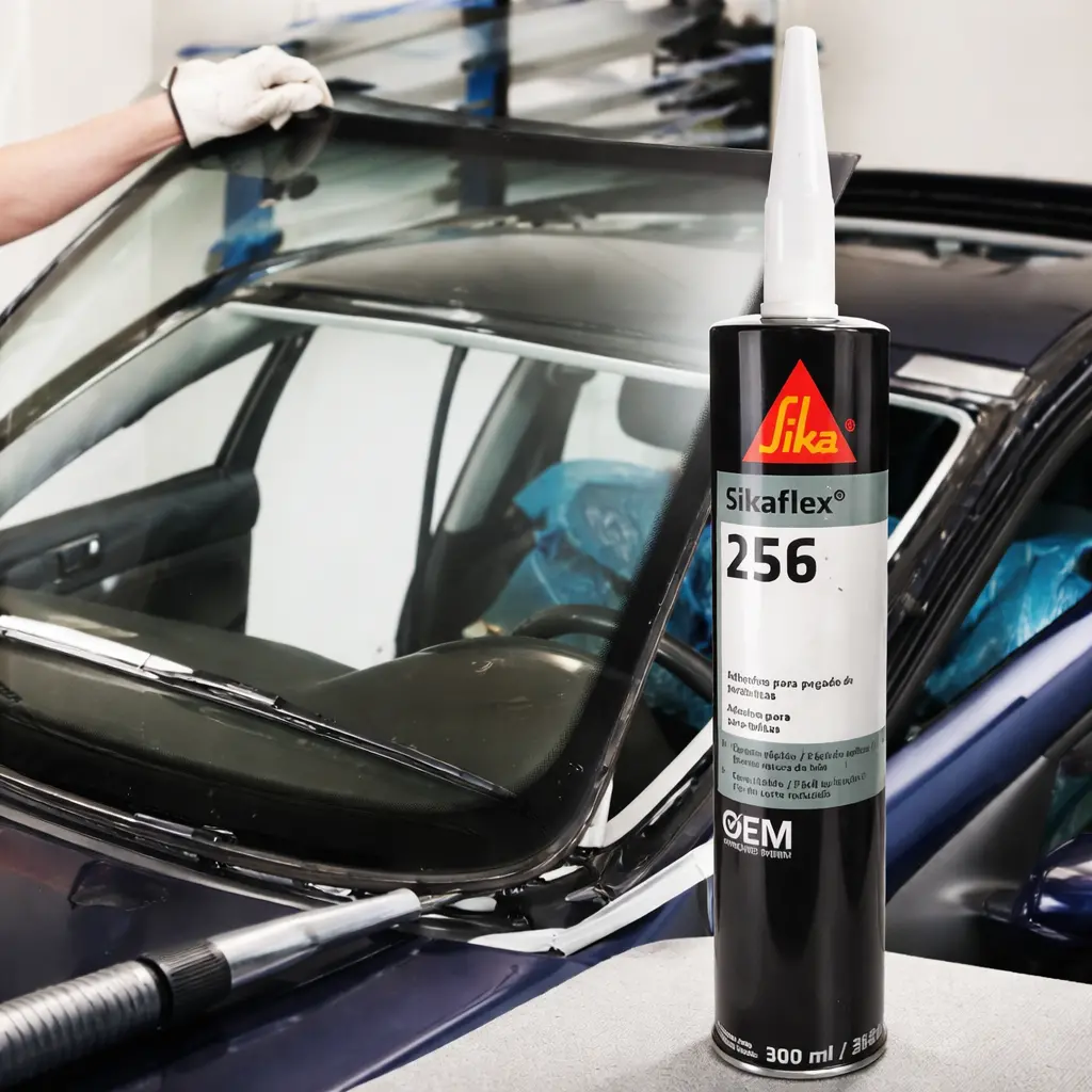 Adhesivo Automotriz Para Parabrisas Y Vidrio Estructural De 300 Ml. Color Negro Sikaflex 256 1