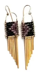 Pink Quartz Garnet Spinel Mini Tapestry Earrings 1