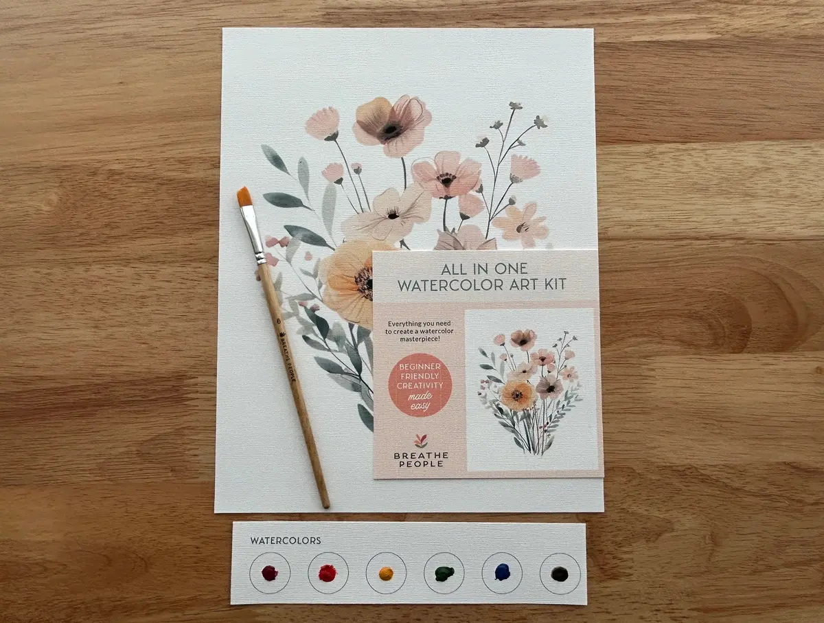 Wildflowers All-In-One Beginner Watercolor Kit 1