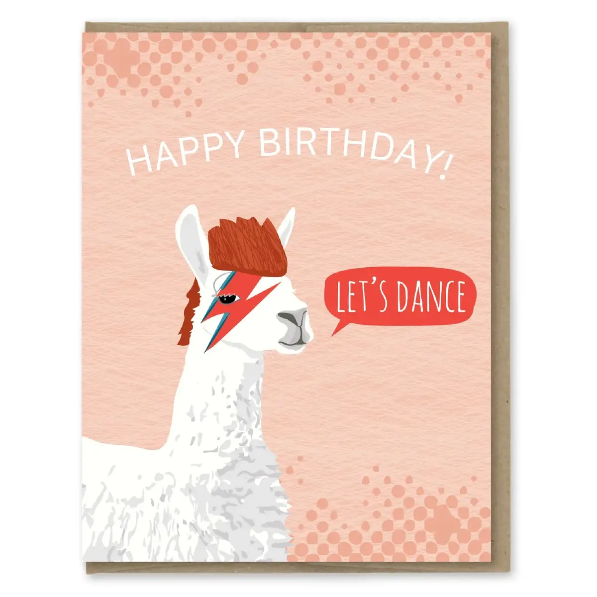 Bowie Llama Birthday Card 1