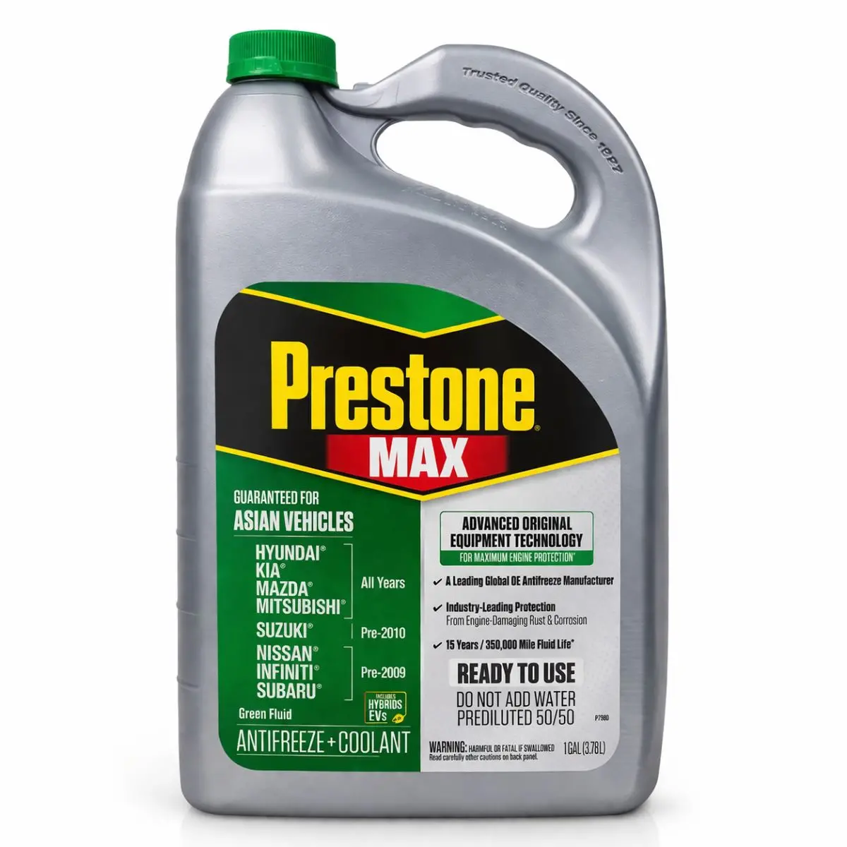 Coolant Prestone Asian Verde 50/50 Max 1 Gl Para Autos Asiáticos.Aplica Para Nammi01 1