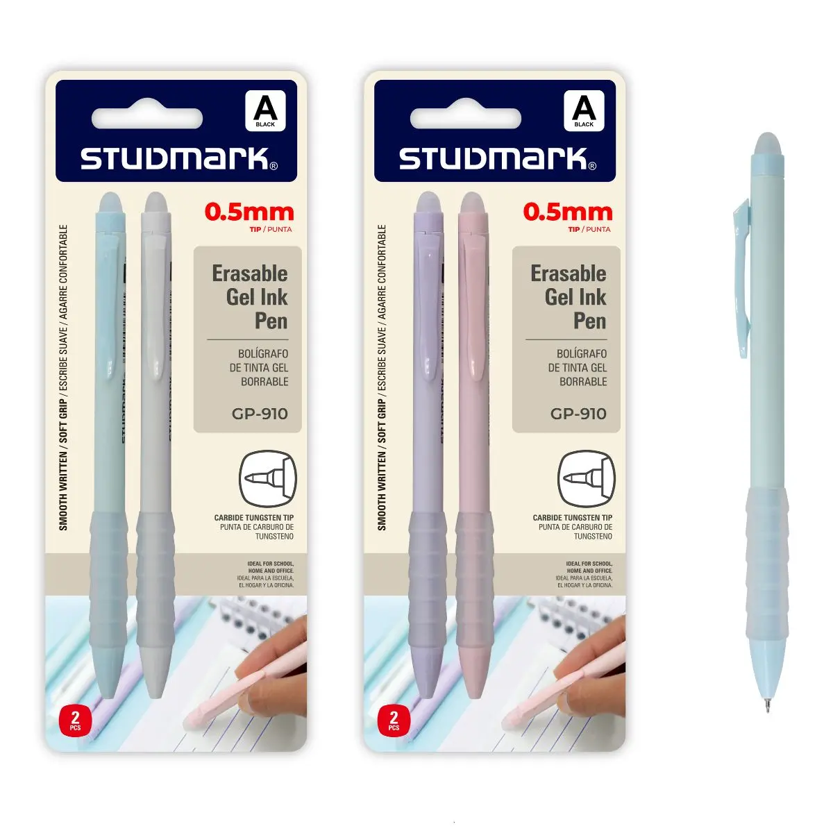 Bolígrafo Borrable De Gel 0.5Mm Negro (Set De 2 Pzas). 1