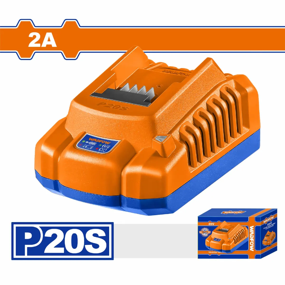 Cargador De Batería 20V 2.0Ah Con 1 Puerto. Wadfow 1