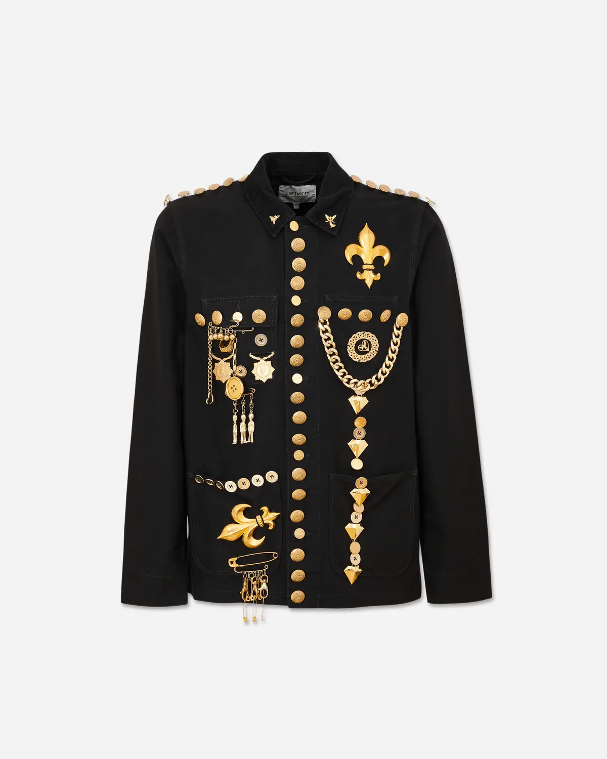 Judy Blame Gold Pendants Og Chore Jacket Black 1