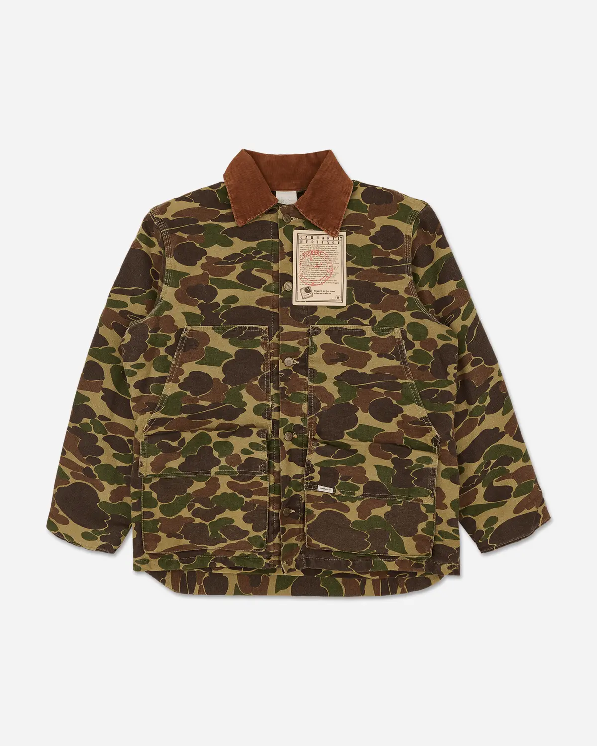 Duck Hunting Quilt Lined Jacket Camouflage Green 1
