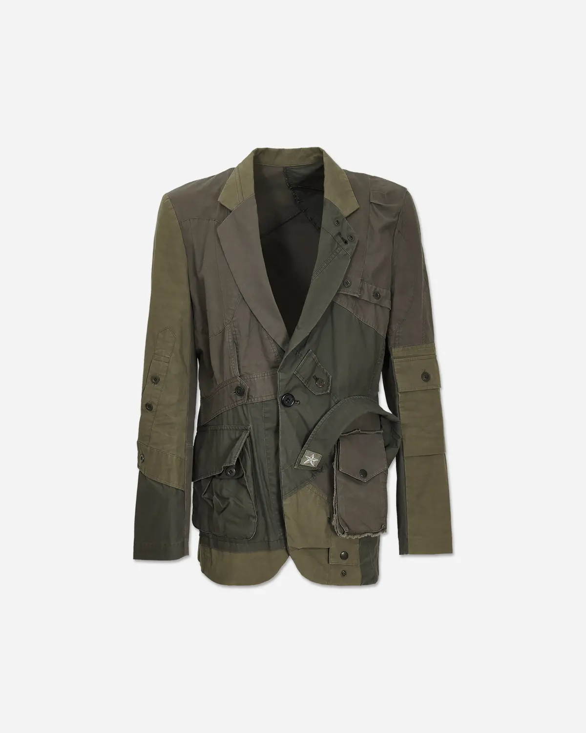 'But Beautiful Ii' Deconstructed Army Jacket Green 1