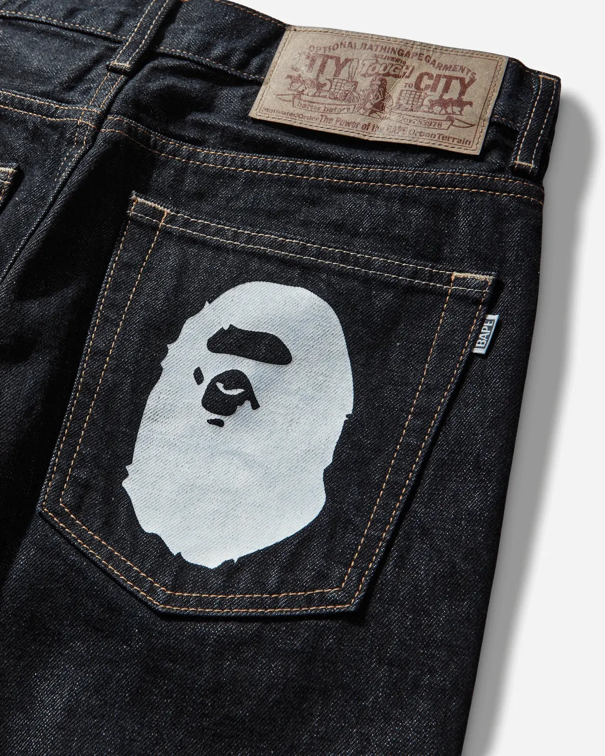 Men's Ape Head Denim Pants Indigo 3