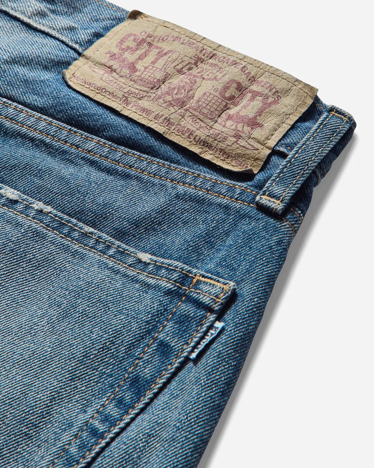 Men's Twin Sta Denim Shorts Light Indigo 4
