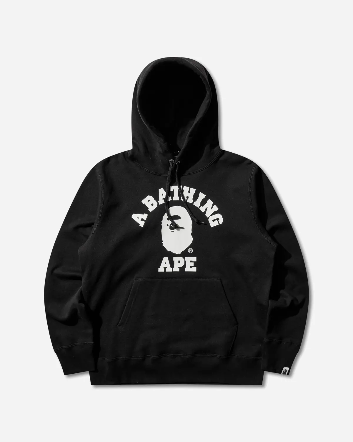 Men's College Pullover Hoodie Black 1