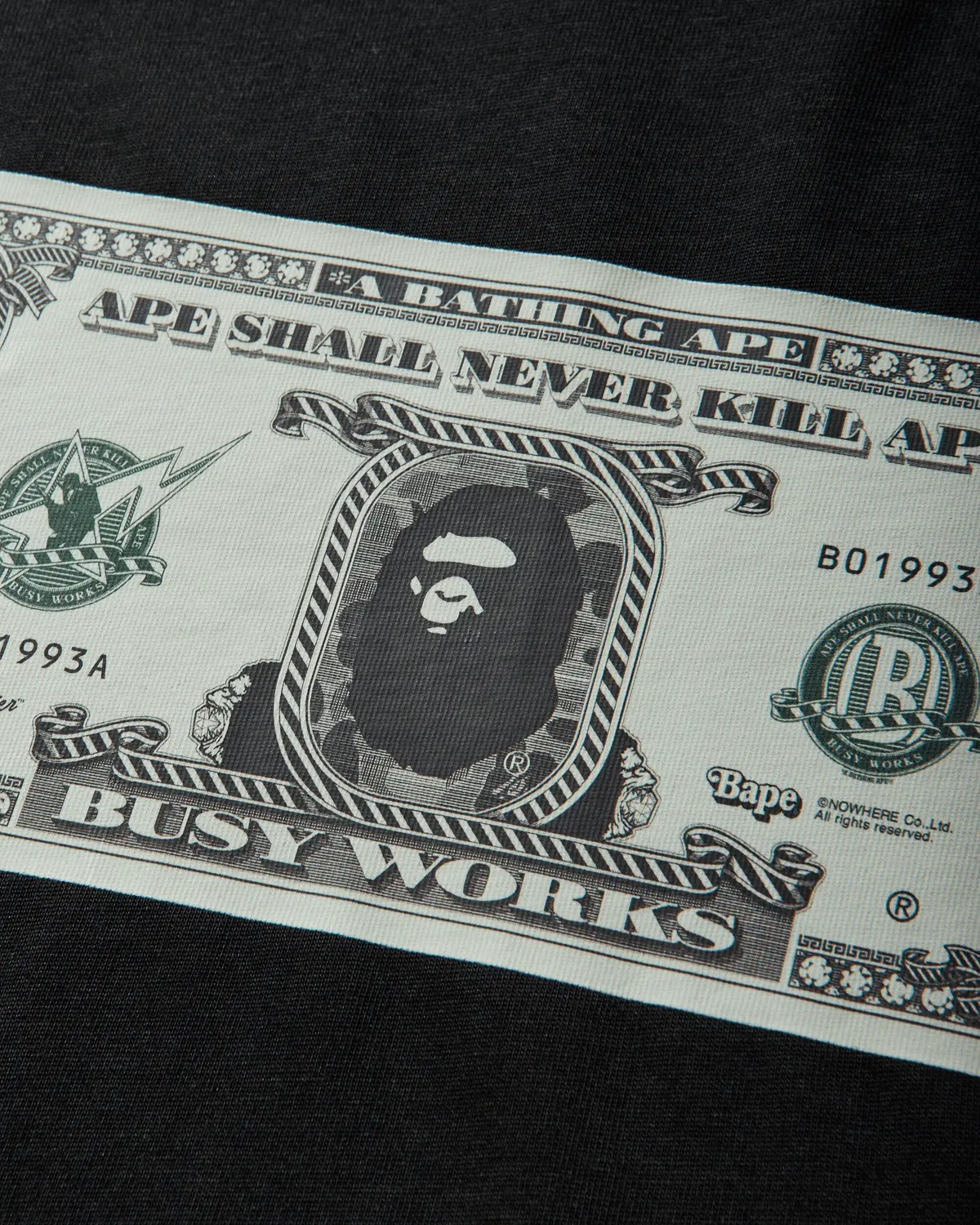 Men's Bape Banknote T-Shirt Black 4