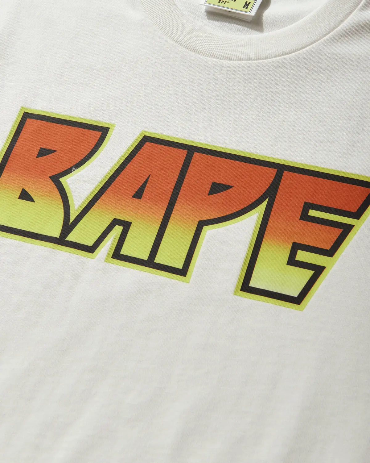 Men's Bape Kiss Logo T-Shirt Ivory 3