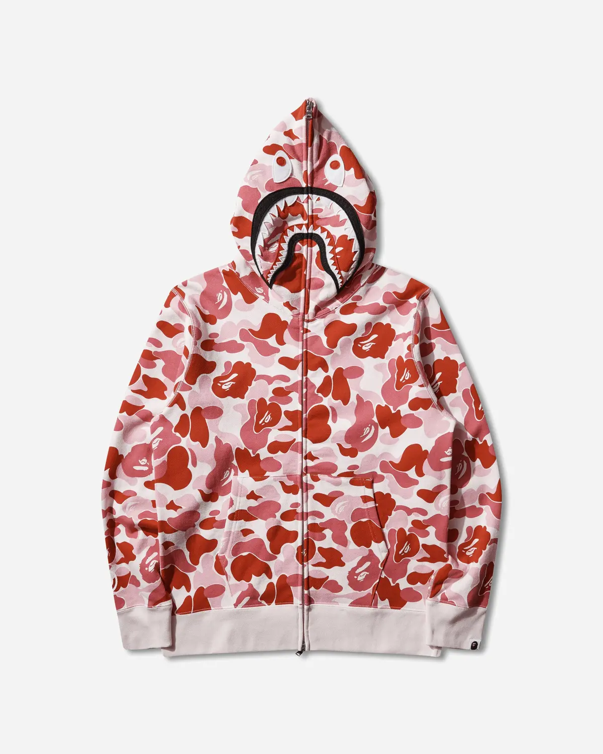 Men's Abc Camo 2Nd Shark Full Zip Hoodie Pink 1