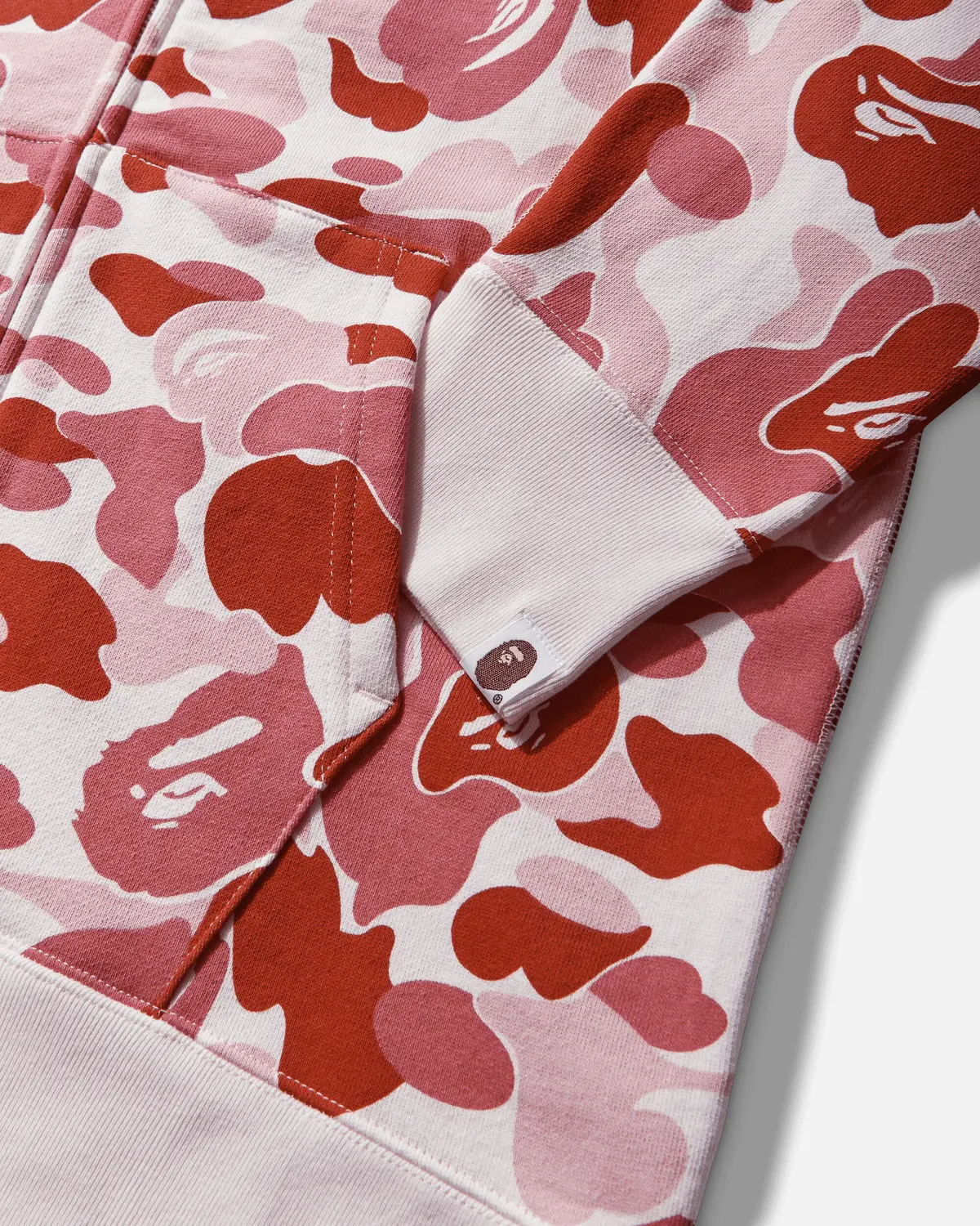 Men's Abc Camo 2Nd Shark Full Zip Hoodie Pink 4