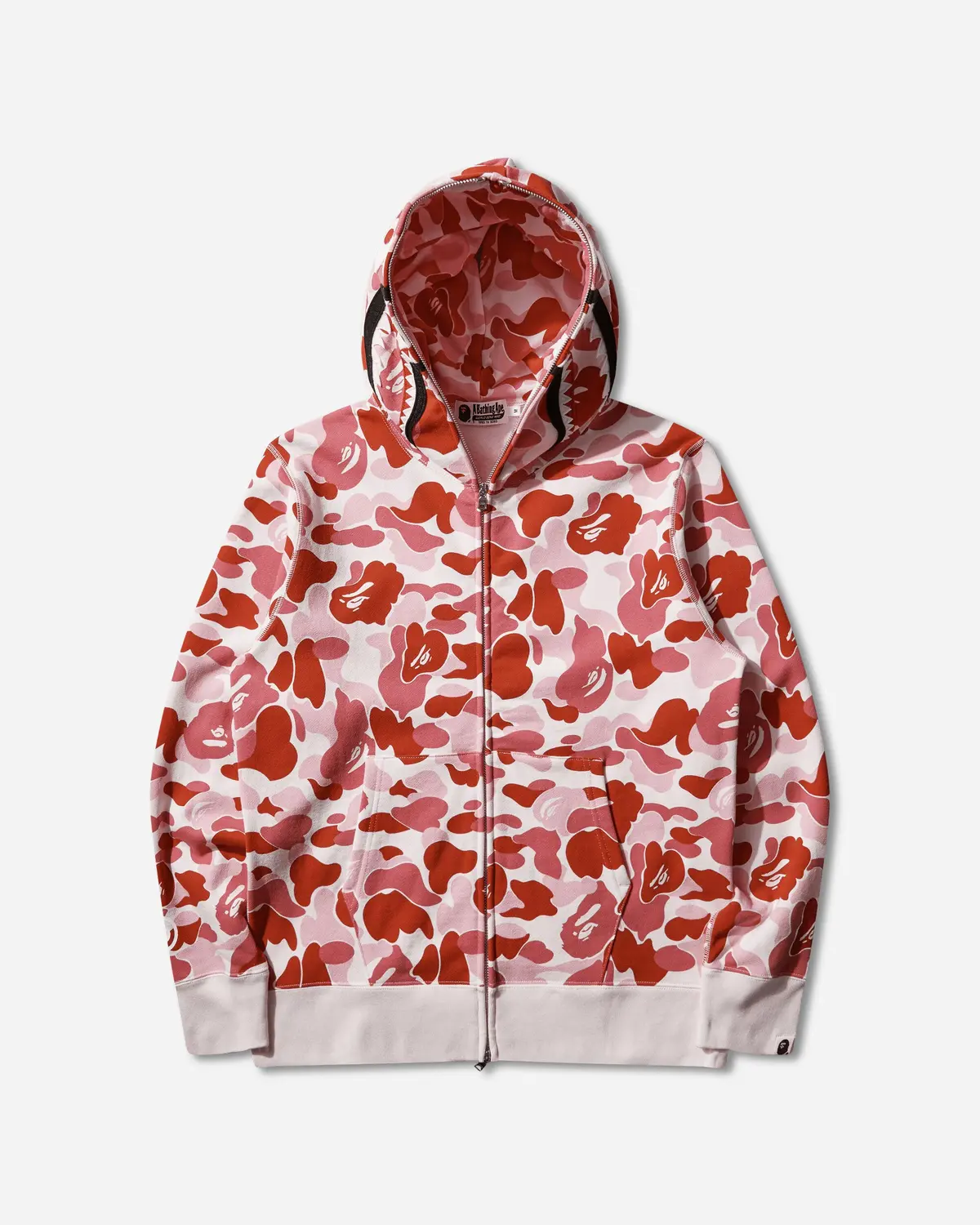 Men's Abc Camo 2Nd Shark Full Zip Hoodie Pink 2